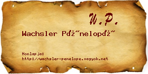 Wachsler Pénelopé névjegykártya